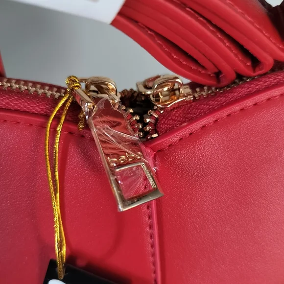 Bebe Red Mini Bag with Heart Design - Picture 4 of 7
